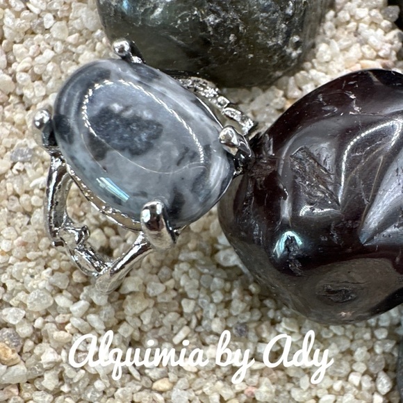 Alquimia by Ady Silver and Black Ring - Picture 1 of 2